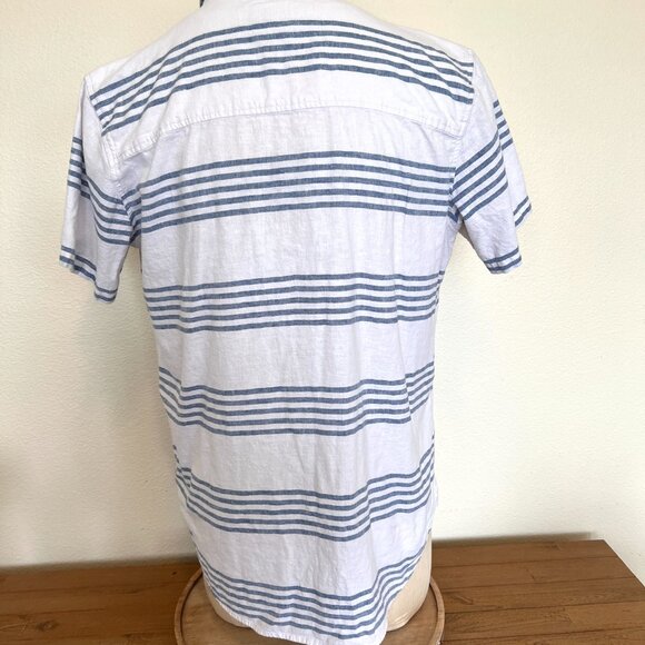 SLVDR - Striped Shirt - Pullover -1/4 Button Up -Short Sleeve - XL Half Placket - Picture 3 of 10